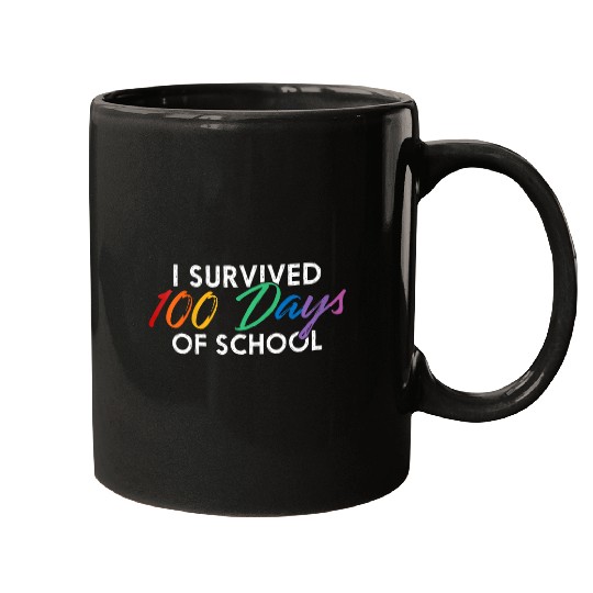 Kids STUDENT I Survived 100 Days of School Elementary Mugs