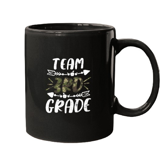 Funny Team 3rd Grade Camo Teacher Student Back To School Mugs