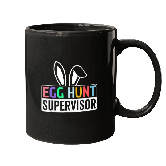 Egg Hunt Supervisor Egg Hunting Party Mom Dad Family Easter 3 Mugs