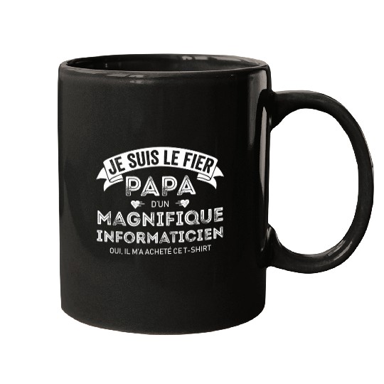 Humor computer scientist man gift dad son computer tee Mugs