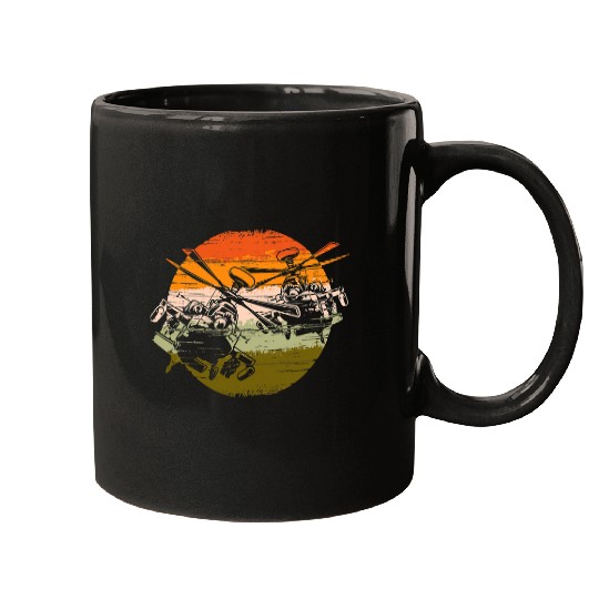 Distressed Military Helicopter Pilot vintages Aviation Flying 4 Mugs