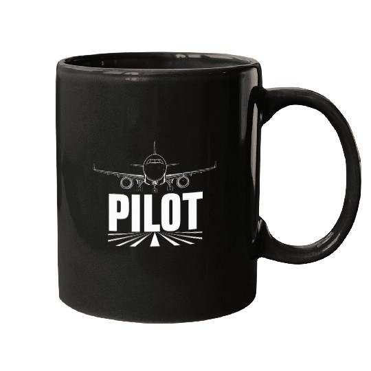 Aviation Enthusiast Bold PILOT Statement Airline Crew Style Mugs