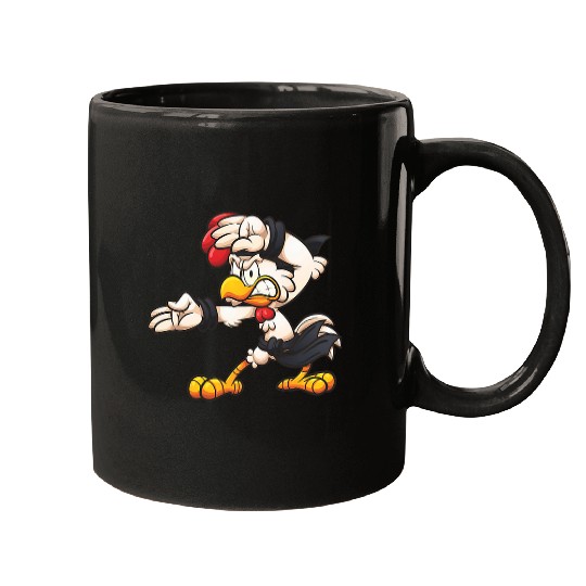 Karate rooster black belt Mugs