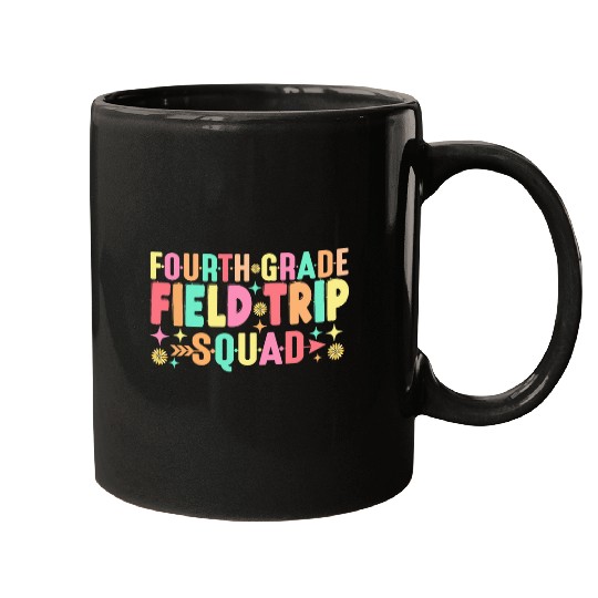 4th Grade Field Trip Squad Teacher Students Matching Mugs