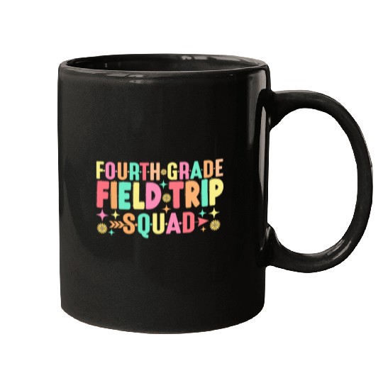 4th Grade Field Trip Squad Teacher Students Matching Mugs