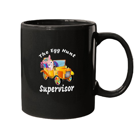 Egg Hunt Supervisor Egg Hunt Easter Day Hunt Easter Bunny 4 Mugs