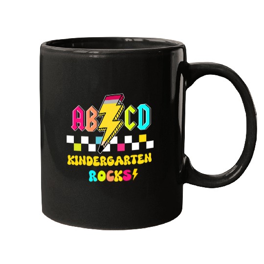Kindergarten ABCD Rocks Teacher Student Back to School Mugs
