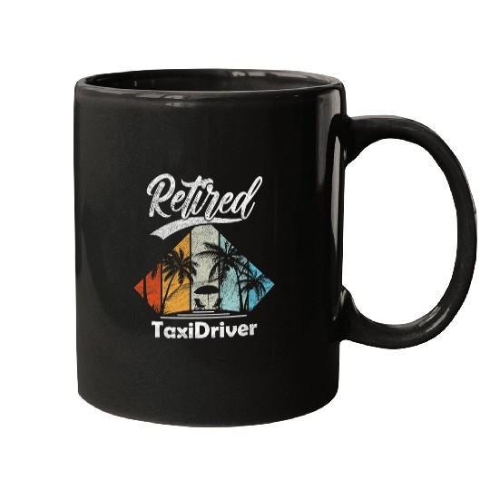 Retro vintages Retirement Men Women Retired Taxi Driver Mugs