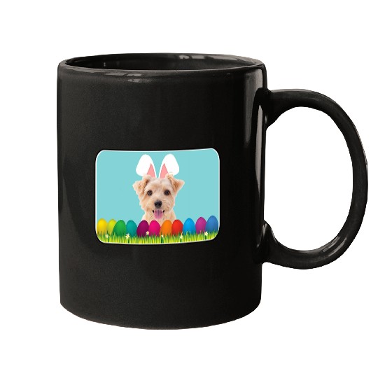 Norfolk Terrier w Bunny Ears Mugs