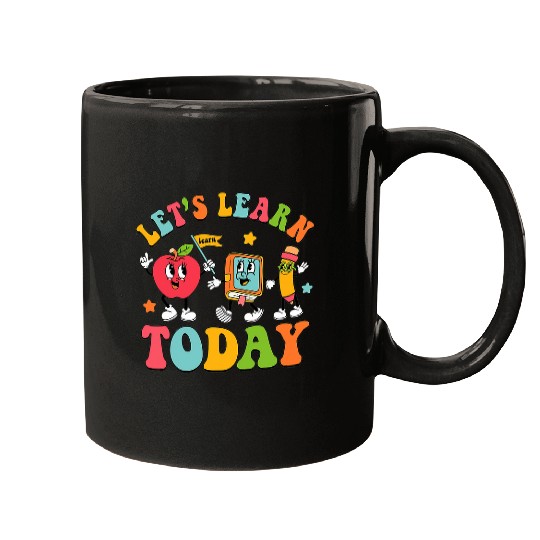 Retro Lets Learn Today Kindergarten Teacher Back To School Mugs