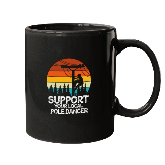 American Lineman Powerline Worker 10 Mugs
