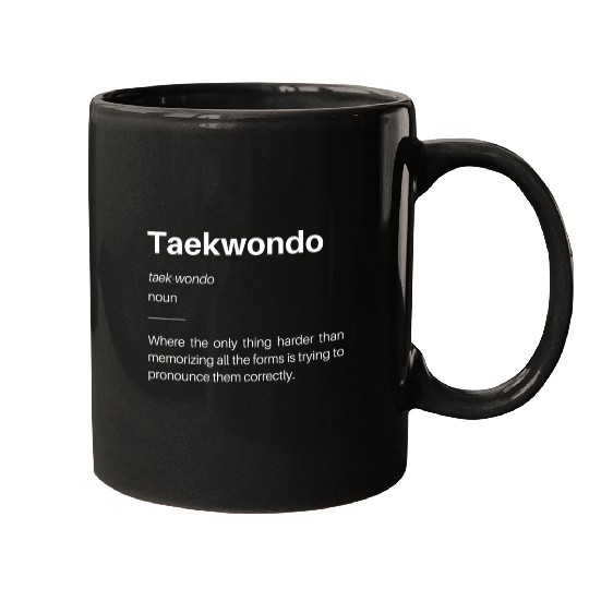 Funny Taekwondo Definition Students Instructors Martial Art Mugs