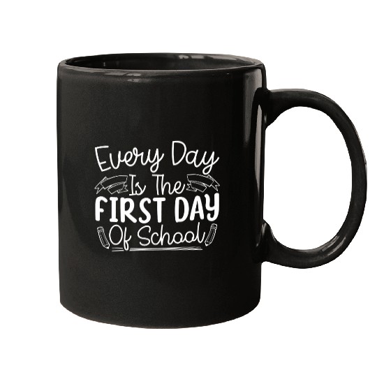 Teacher Student 1st Day Back To School Mugs