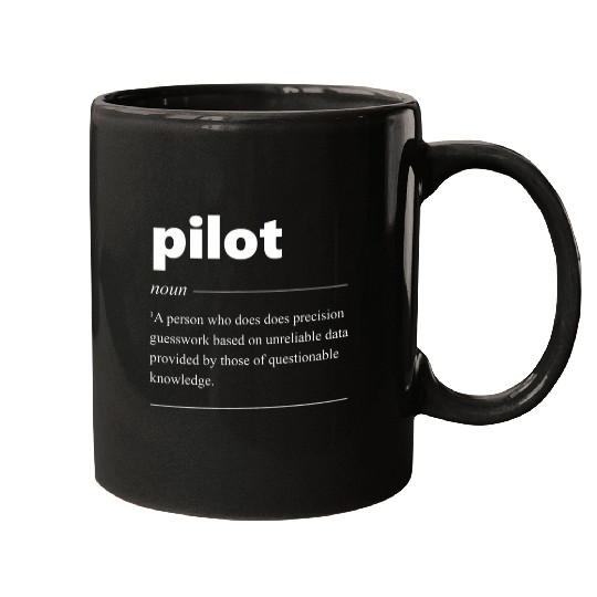 Pilot Definition Funny Gift for Airplane Pilot Aviator Mugs