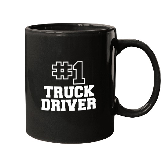 Number One Truck Driver No 1 Driver 1 Mens Womens Mugs