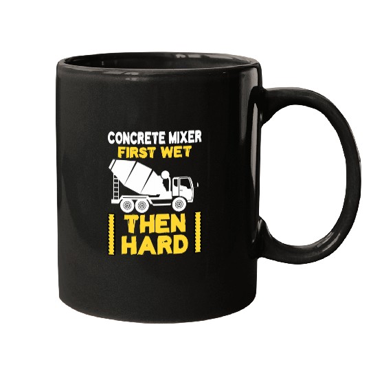 Construction Site Construction Worker Concrete Mixer Mugs