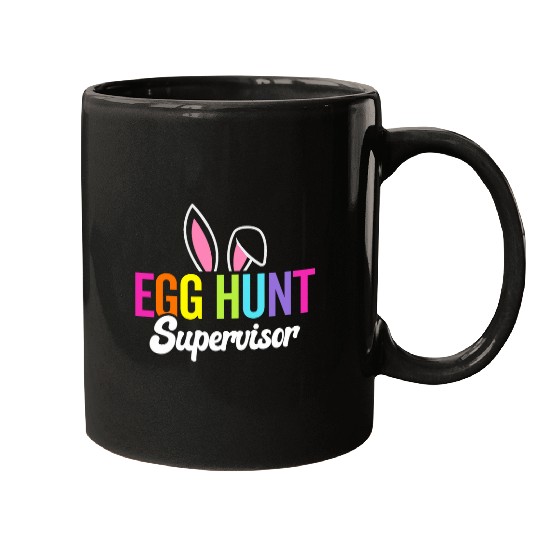 Egg hunt supervisor matching easter rabbit ears egg hunter Mugs