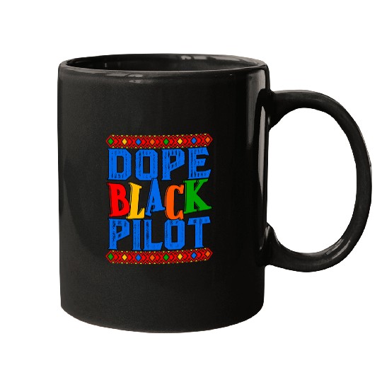 Dope Black Pilot African American Mugs