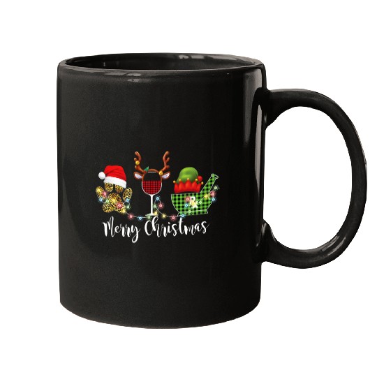Merry Christmas Pharmacist Dog Mom Wines Funny Mugs