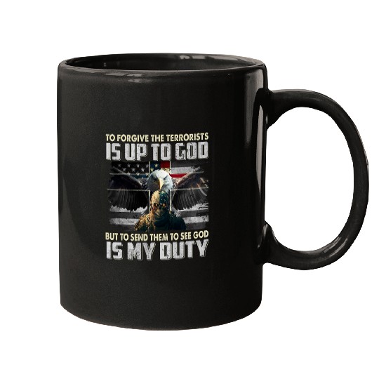 To Forgive The Terrorists Is Up To God Skull Veteran Eagle Mugs
