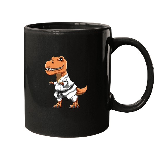 Jiu Jitsu Dinosaur Karate TRexs Martial Arts Dino Taekwondo Mugs