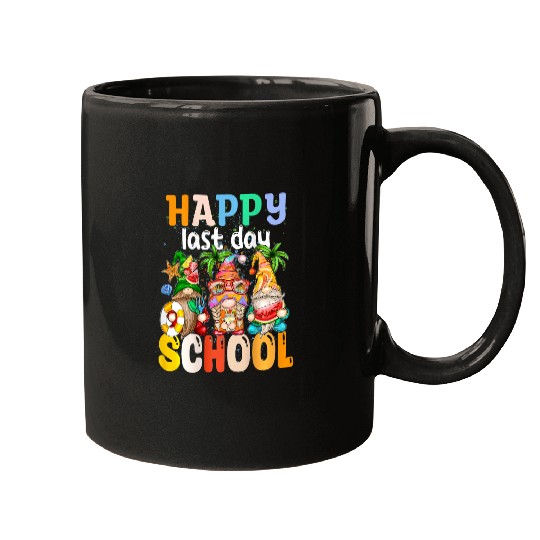 Happy Last Day Of School Teacher Student Graduation Gnomes Mugs