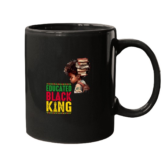 Educated Black King Educated Motivated Elevated Melanated Mugs