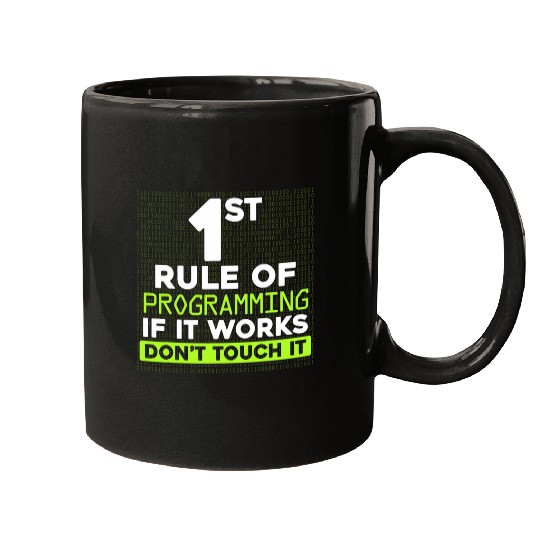 Rule Of Computer Programmer Programming Expert Graphic Mugs