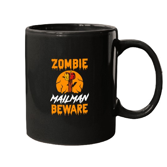 Halloween Postal Worker Mail Postal Delivery Man Post Office Mugs