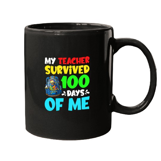 my teacher survived 100 days of school student teacher 1 Mugs