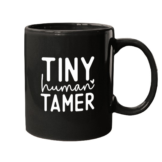 Tiny Human Tamer Funny Little Kids Mom Dad Parents Family Mugs