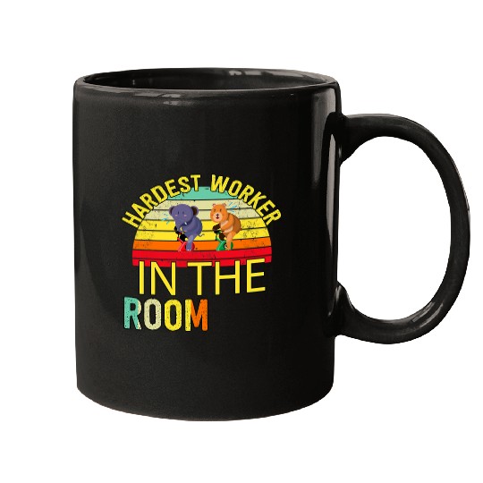 Hardest Worker In Room Workout Sarcastic Humor Mugs