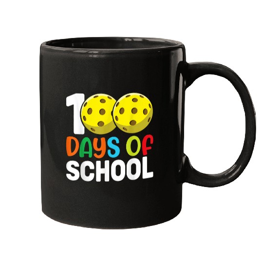100 Days of School Pickleball Teacher Kids Mugs