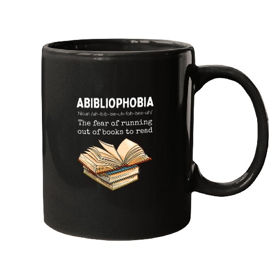 Abibliophobia Definition Funny Book Lover Reading Bookworm Mugs