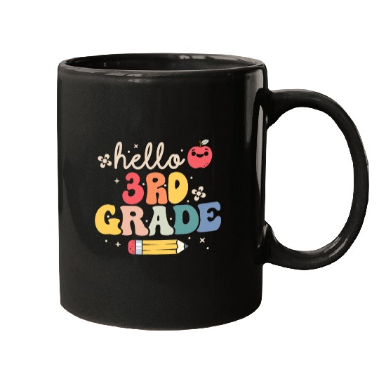 Hello 3rd Third Grade Back to School Teachers Student Mugs