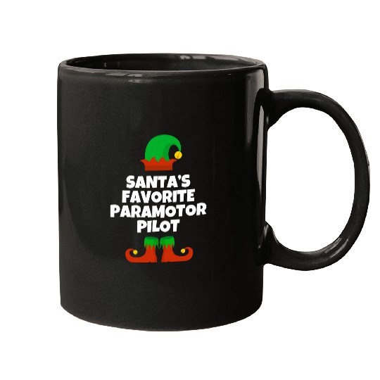 Santas Favorite Paramotor Pilot Gift Christmas Paramotoring Mugs