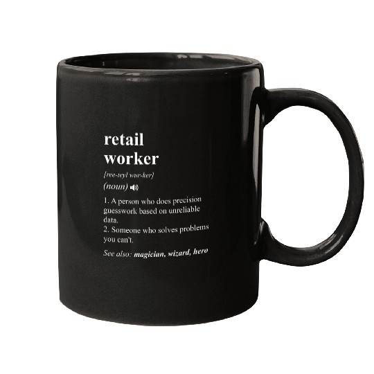 Retail Worker Funny Dictionary Definition Mugs
