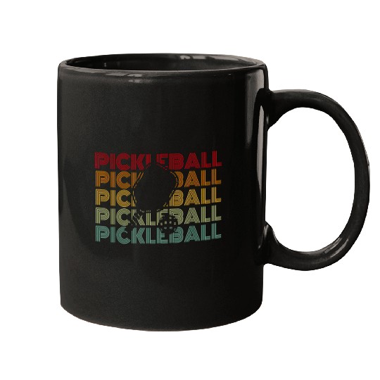 70s Retro Pickleball Paddle Racket Sport Paddleball Player Mugs