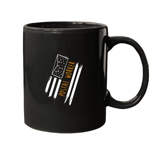 American Postal Worker Mailman Mail Lady Fourth Of July Mugs