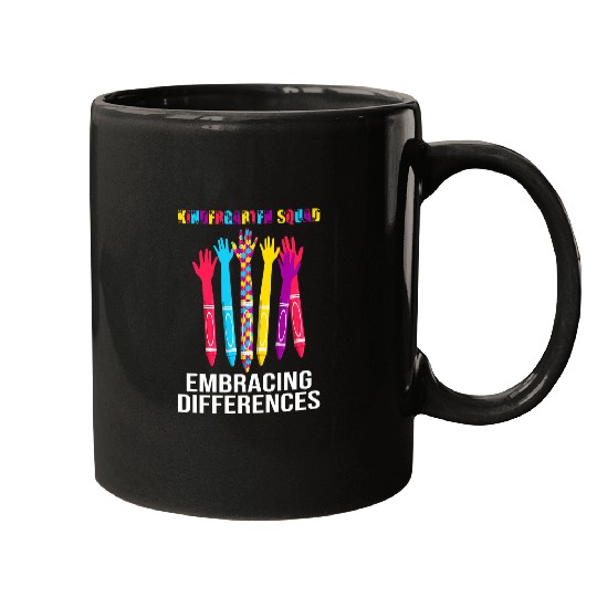 Kindergarten Squad Embracing Differences Autism SPED Teacher Mugs