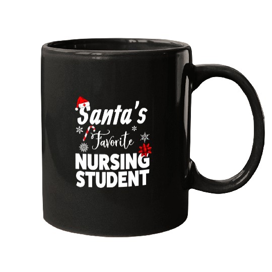 Santas Favorite Nursing Student Christmas Mugs