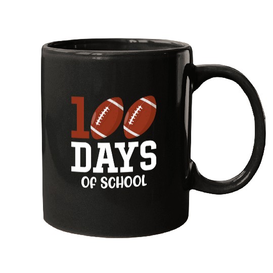 100 Days Of School Rugby 100th Day Of School Sport Lover Mugs
