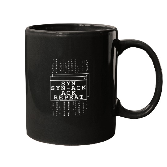 Network Admin Syn Ack Repeat Sysadmin IT Programmer Mugs