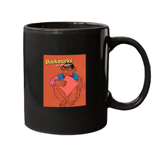 Bookmarks Are For Quitters Funny Book Lover Librarians 5 Mugs