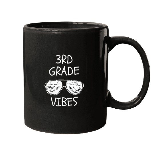 Third Grade Vibes Only 3rd Grade Teacher Student School Mugs