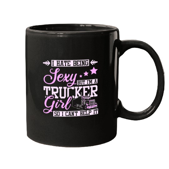 Womens Sexy trucker girl Mugs