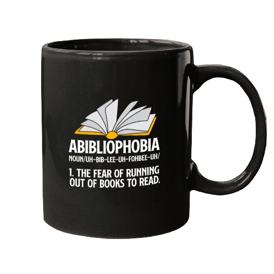 Abibliophobia Reading Book Reader Definition Mugs