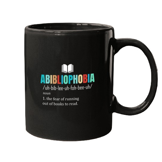 Abibliophobia Definition Reading Bookworm Reader vintages Mugs