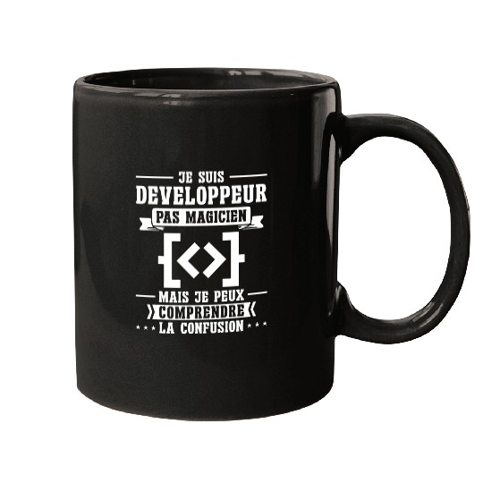 Je Suis Developer Humour Gift Coder Geek Programmer Mugs