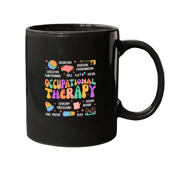 Occupational Therapy Groovy Occupational Therapist OT 1 Mugs
